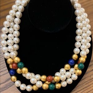 Napier Multi-layer Pearl and Colored Bead Necklace